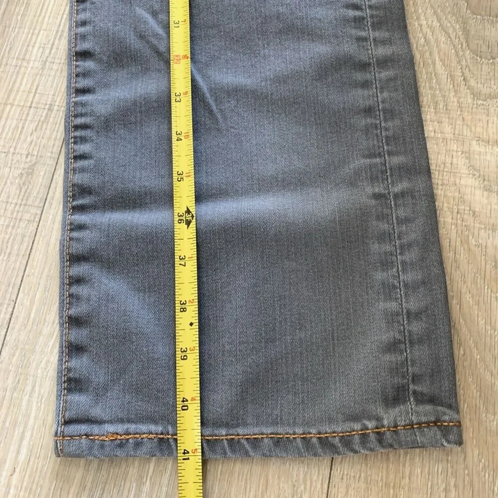 Levi's 504 Gray Straight Leg Denim Jeans Mens Size  34x32